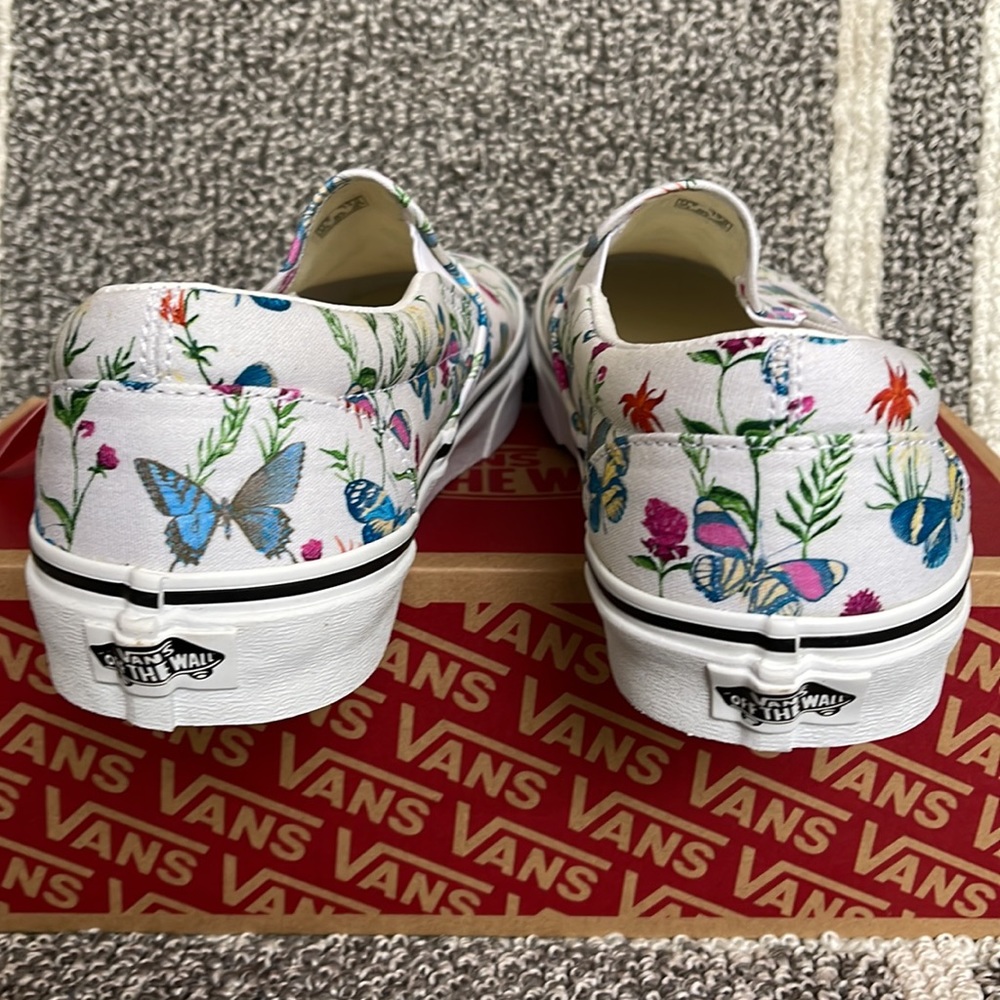Vans Classic Slip-On Butterfly Floral Marshmallow MENS - Picture 14 of 16